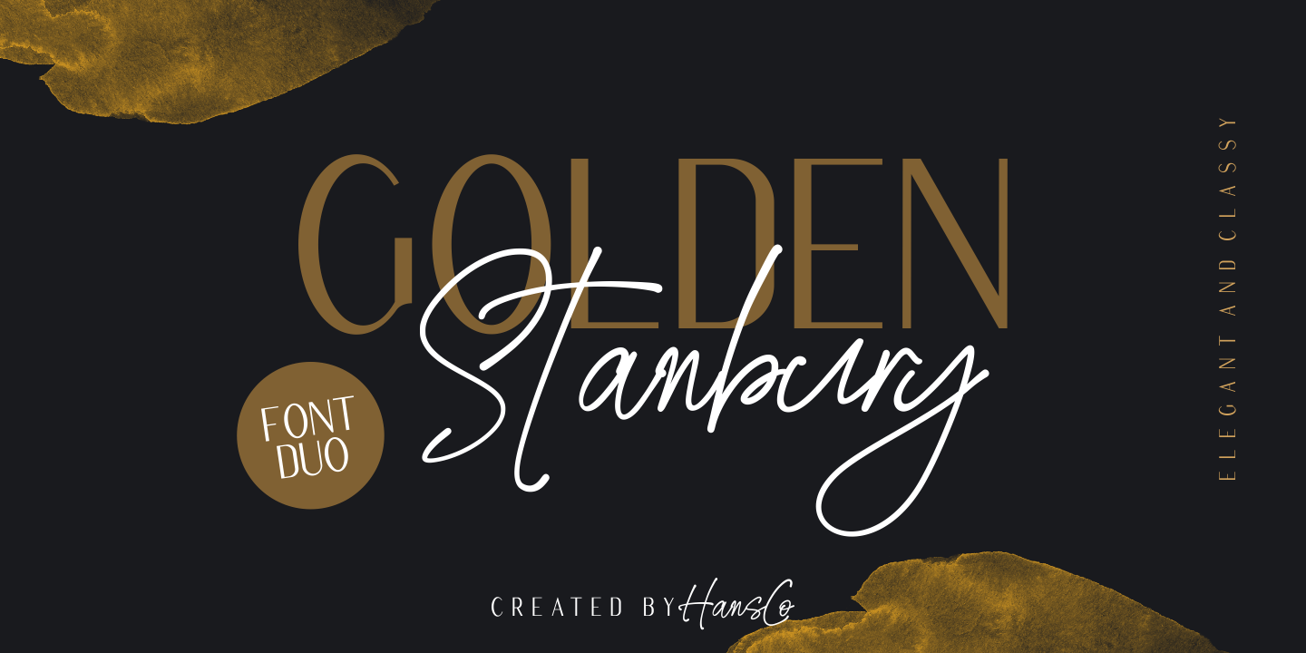 Przykład czcionki Golden Stanbury